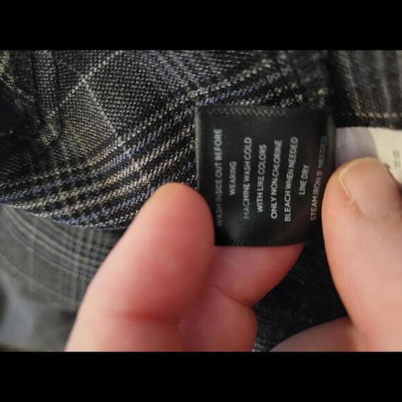 Simply Vera Vera Wang XXL darkish brow/grey plaid skinny pants - Picture 6 of 6